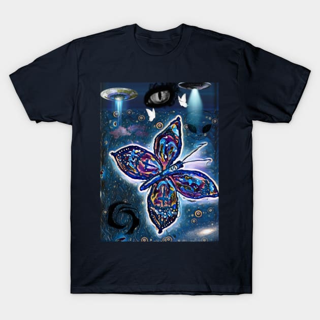 Space butterfly w @possessed.minds on IG T-Shirt by Meta.morph